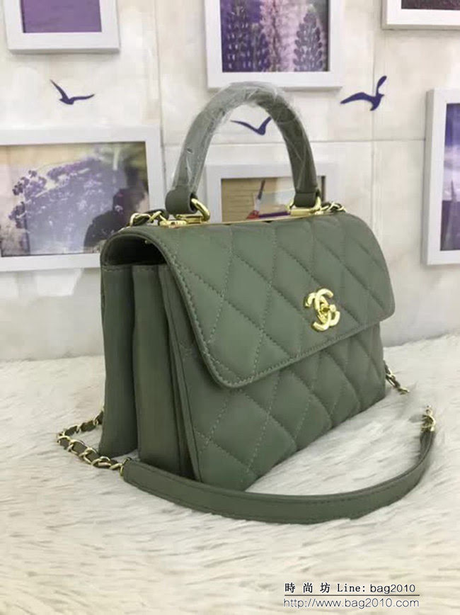 香奈兒CHANEL 92236 2018秋冬小羊皮手提肩背斜背鏈條包 DSC1068